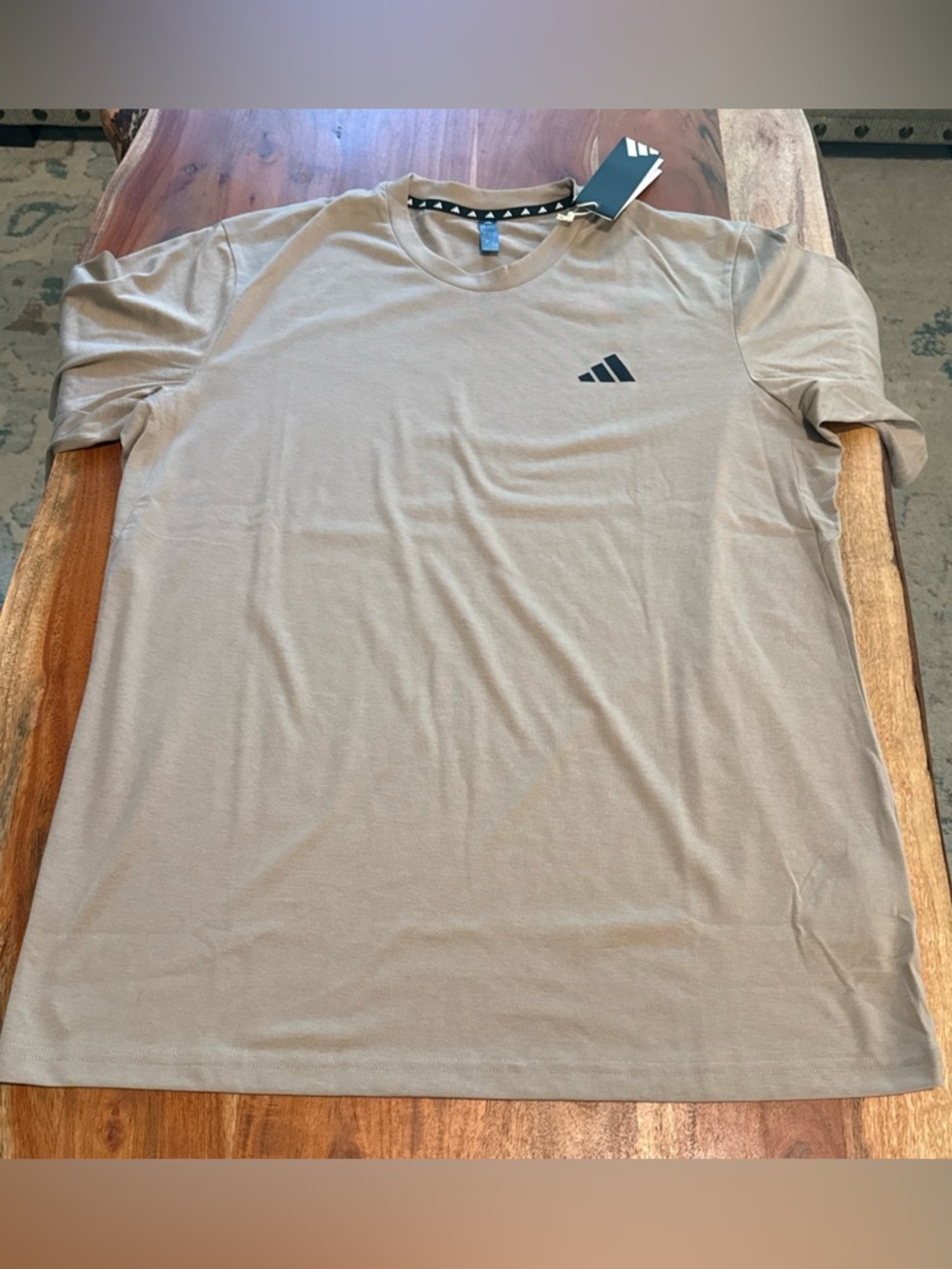 Adidas Men’s Short Sleeve Crew Aeroready Tee in  Chalky Brown Size Large NWT